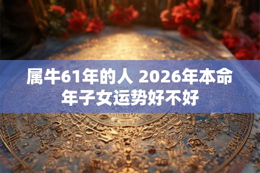 属牛61年的人 2026年本命年子女运势好不好