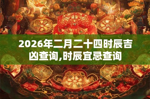2026年二月二十四时辰吉凶查询,时辰宜忌查询