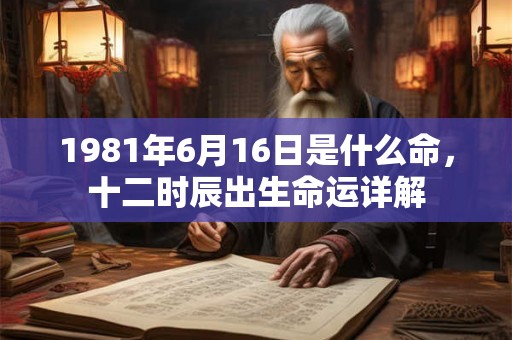 1981年6月16日是什么命，十二时辰出生命运详解