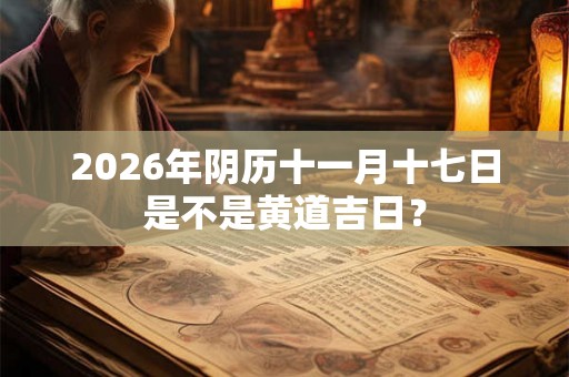 2026年阴历十一月十七日是不是黄道吉日？