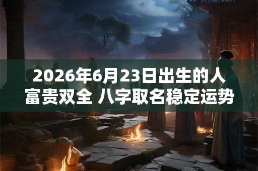 2026年6月23日出生的人富贵双全 八字取名稳定运势