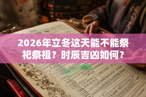 2026年立冬这天能不能祭祀祭祖？时辰吉凶如何？