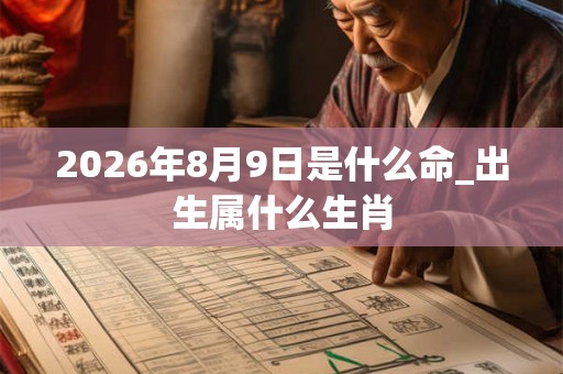 2026年8月9日是什么命_出生属什么生肖