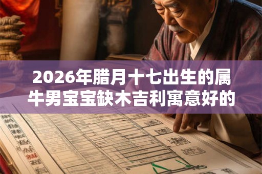 2026年腊月十七出生的属牛男宝宝缺木吉利寓意好的名字