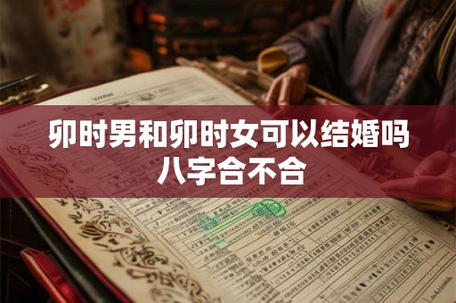 卯时男和卯时女可以结婚吗 八字合不合 卯时男和卯时女可以结婚吗 八字合不合