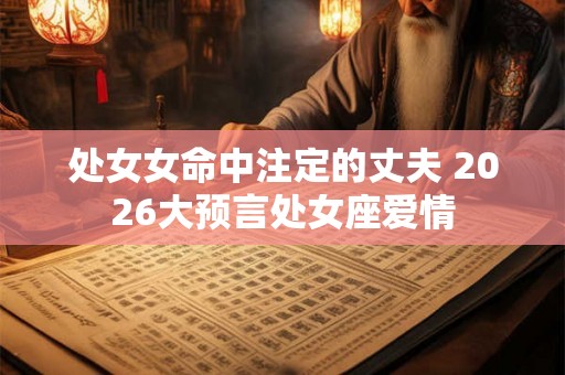 处女女命中注定的丈夫 2026大预言处女座爱情