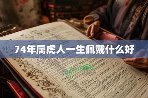 74年属虎人一生佩戴什么好