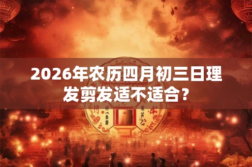 2026年农历四月初三日理发剪发适不适合？