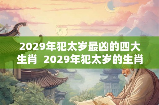 2029年犯太岁最凶的四大生肖 2029年犯太岁的生肖属相 2029年犯太岁最凶的四大生肖 2029年犯太岁的生肖属相