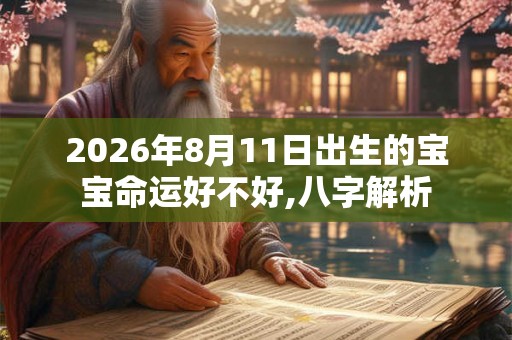 2026年8月11日出生的宝宝命运好不好,八字解析