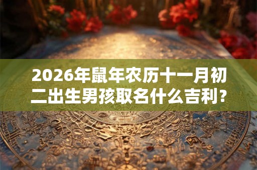 2026年鼠年农历十一月初二出生男孩取名什么吉利？