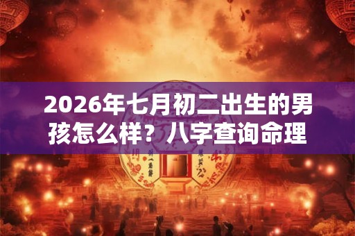 2026年七月初二出生的男孩怎么样？八字查询命理