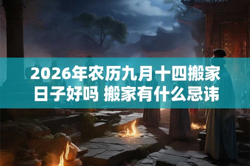 2026年农历九月十四搬家日子好吗 搬家有什么忌讳