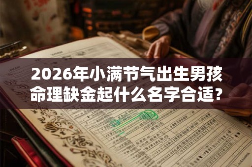 2026年小满节气出生男孩命理缺金起什么名字合适？