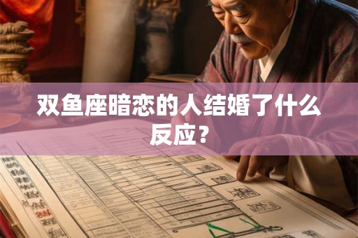 双鱼座暗恋的人结婚了什么反应？