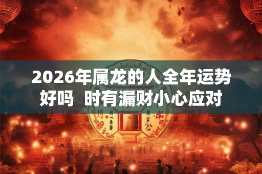 2026年属龙的人全年运势好吗  时有漏财小心应对