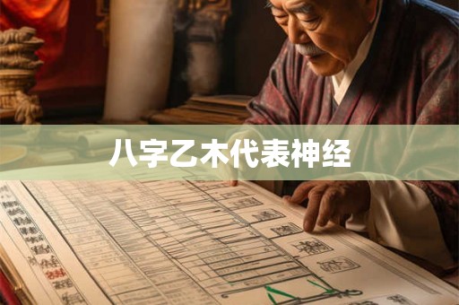 八字乙木代表神经