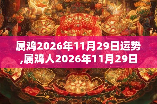 属鸡2026年11月29日运势,属鸡人2026年11月29日财运,生肖鸡2026年11月29日运势