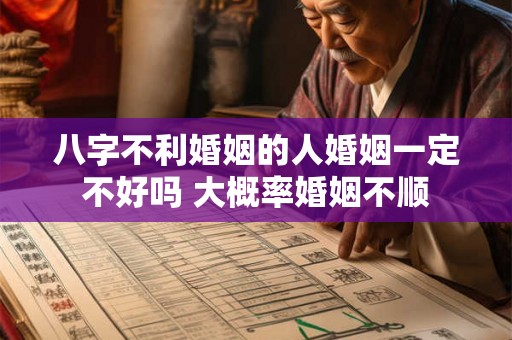 八字不利婚姻的人婚姻一定不好吗 大概率婚姻不顺