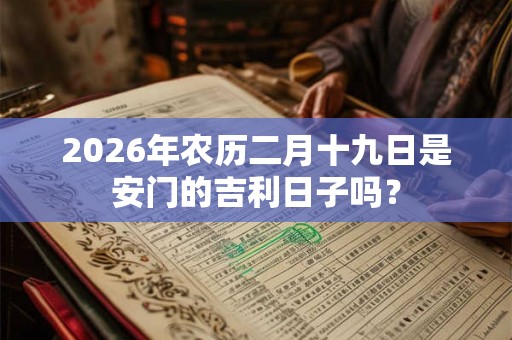 2026年农历二月十九日是安门的吉利日子吗？
