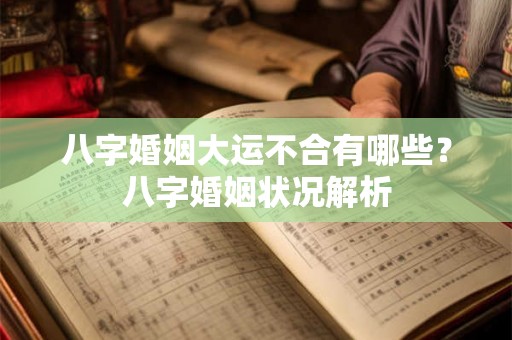 八字婚姻大运不合有哪些？八字婚姻状况解析