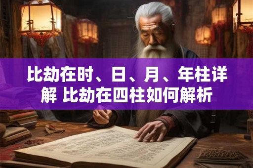 比劫在时、日、月、年柱详解 比劫在四柱如何解析