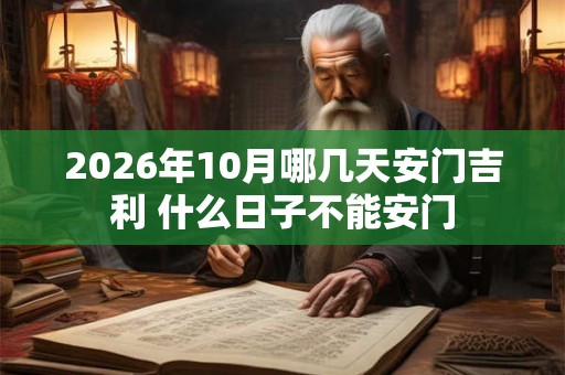 2026年10月哪几天安门吉利 什么日子不能安门