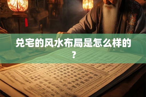 兑宅的风水布局是怎么样的? 兑宅的风水布局是怎么样的?