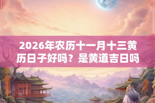 2026年农历十一月十三黄历日子好吗？是黄道吉日吗？