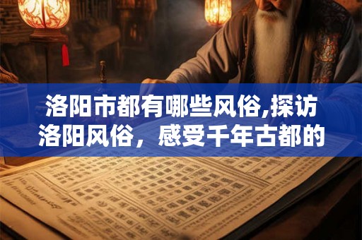 洛阳市都有哪些风俗,探访洛阳风俗，感受千年古都的魅力