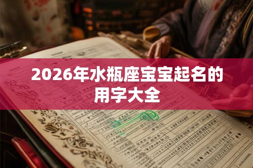 2026年水瓶座宝宝起名的用字大全 2026年水瓶座宝宝起名的用字大全