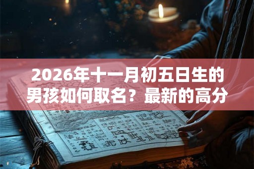 2026年十一月初五日生的男孩如何取名？最新的高分男生名字