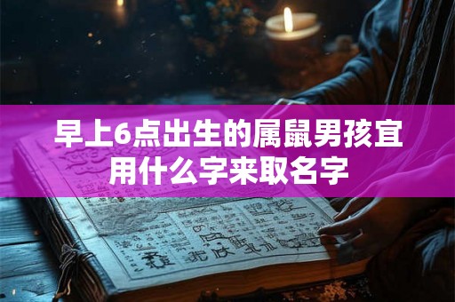 早上6点出生的属鼠男孩宜用什么字来取名字