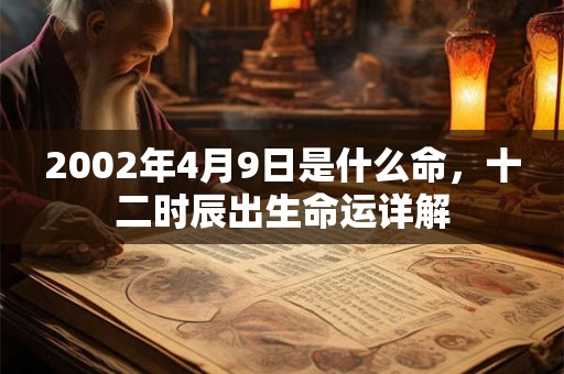 2002年4月9日是什么命，十二时辰出生命运详解