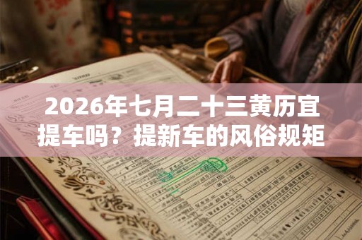 2026年七月二十三黄历宜提车吗？提新车的风俗规矩介绍