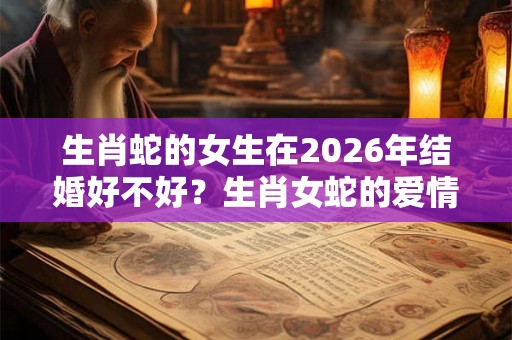 生肖蛇的女生在2026年结婚好不好？生肖女蛇的爱情观？