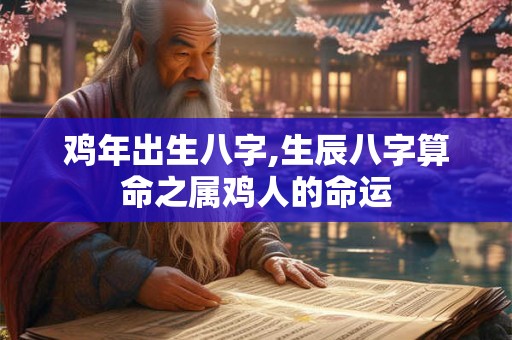 鸡年出生八字,生辰八字算命之属鸡人的命运
