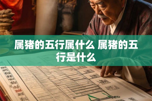 属猪的五行属什么 属猪的五行是什么