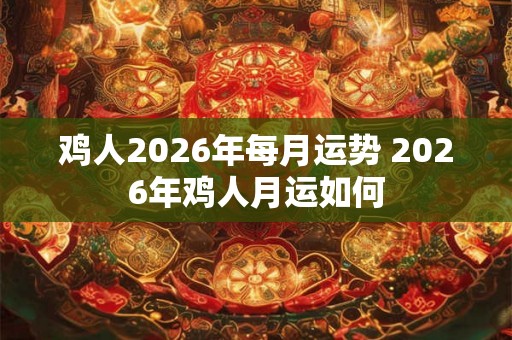 鸡人2026年每月运势 2026年鸡人月运如何 鸡人2026年每月运势 2026年鸡人月运如何
