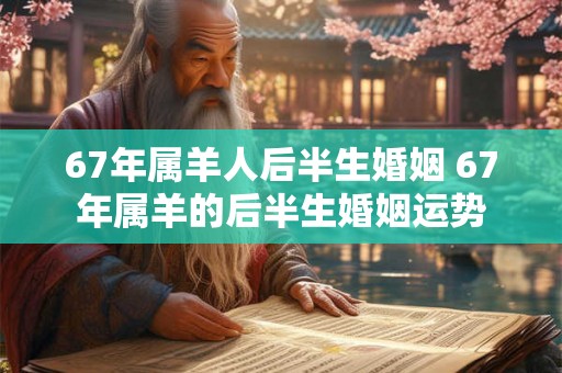 67年属羊人后半生婚姻 67年属羊的后半生婚姻运势