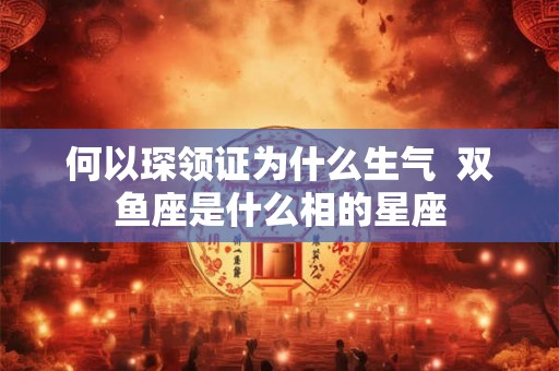 何以琛领证为什么生气  双鱼座是什么相的星座
