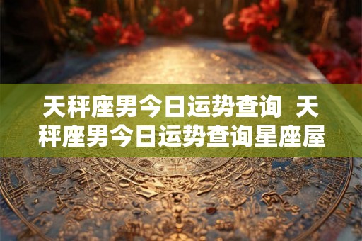 天秤座男今日运势查询  天秤座男今日运势查询星座屋
