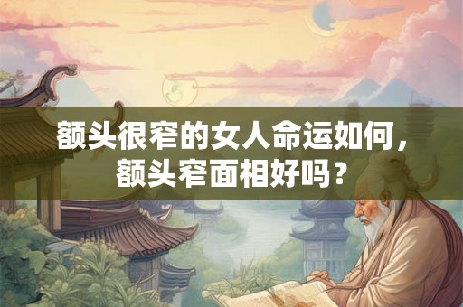 额头很窄的女人命运如何，额头窄面相好吗？