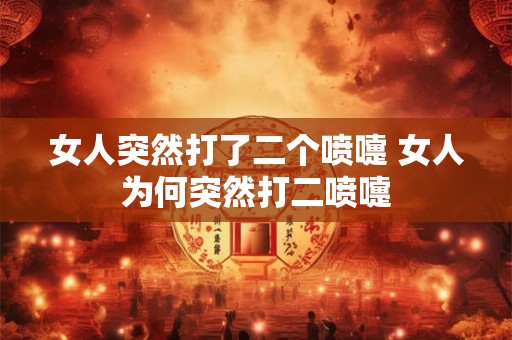 女人突然打了二个喷嚏 女人为何突然打二喷嚏