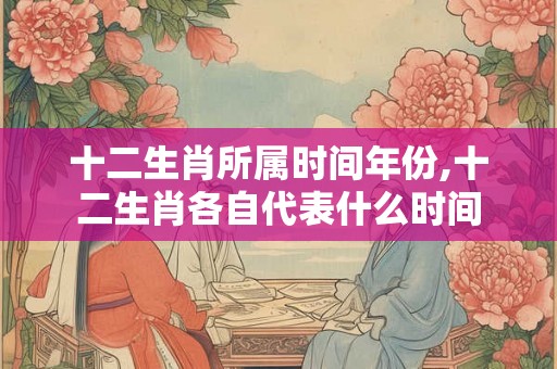 十二生肖所属时间年份,十二生肖各自代表什么时间
