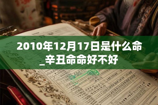 2010年12月17日是什么命_辛丑命命好不好