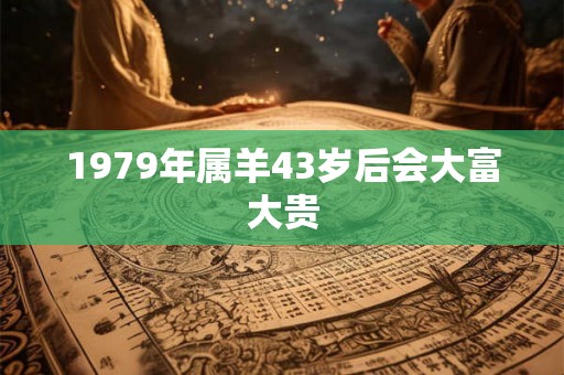 1979年属羊43岁后会大富大贵