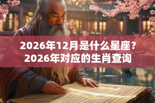 2026年12月是什么星座？2026年对应的生肖查询