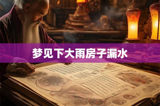 梦见下大雨房子漏水