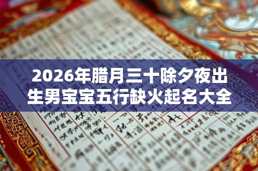 2026年腊月三十除夕夜出生男宝宝五行缺火起名大全